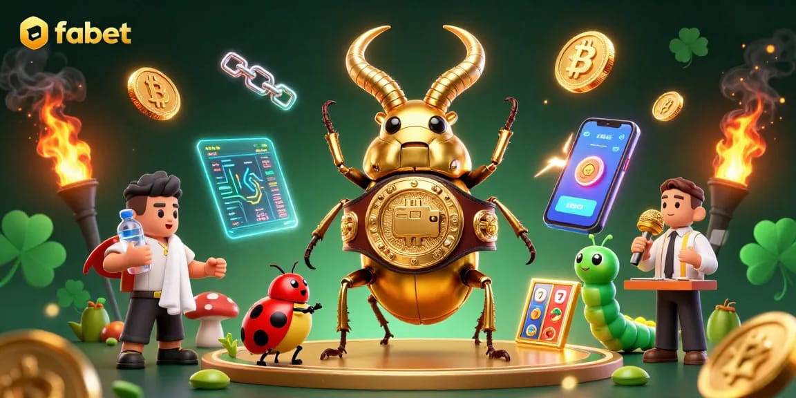 Engage with fabet's vibrant casino world featuring crypto coins and fun characters.