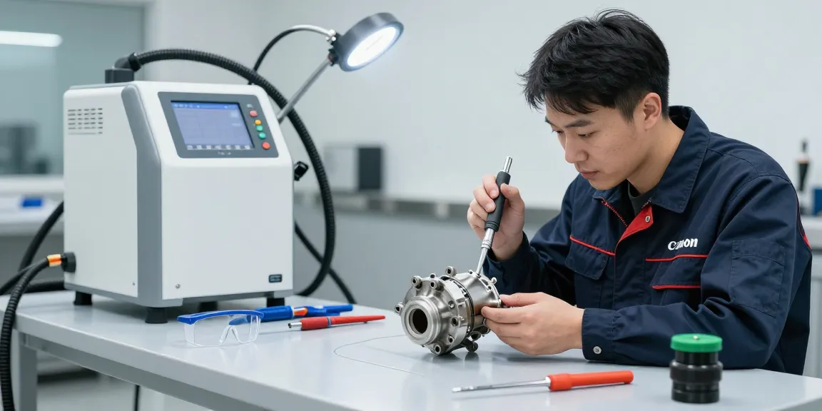 DPF Reinigung Hannover: Techniker inspiziert Dieselpartikelfilter in professioneller Werkstatt mit modernem Reinigungsequipment.