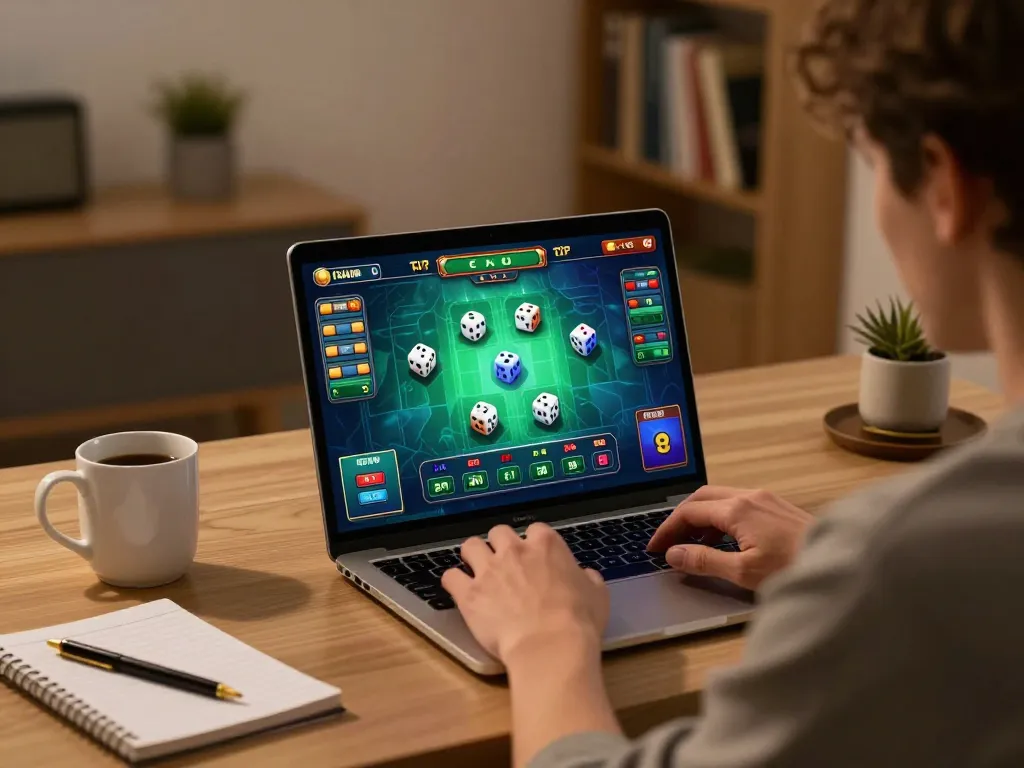 Engaging in the game tài xỉu online with a strategic approach at home.