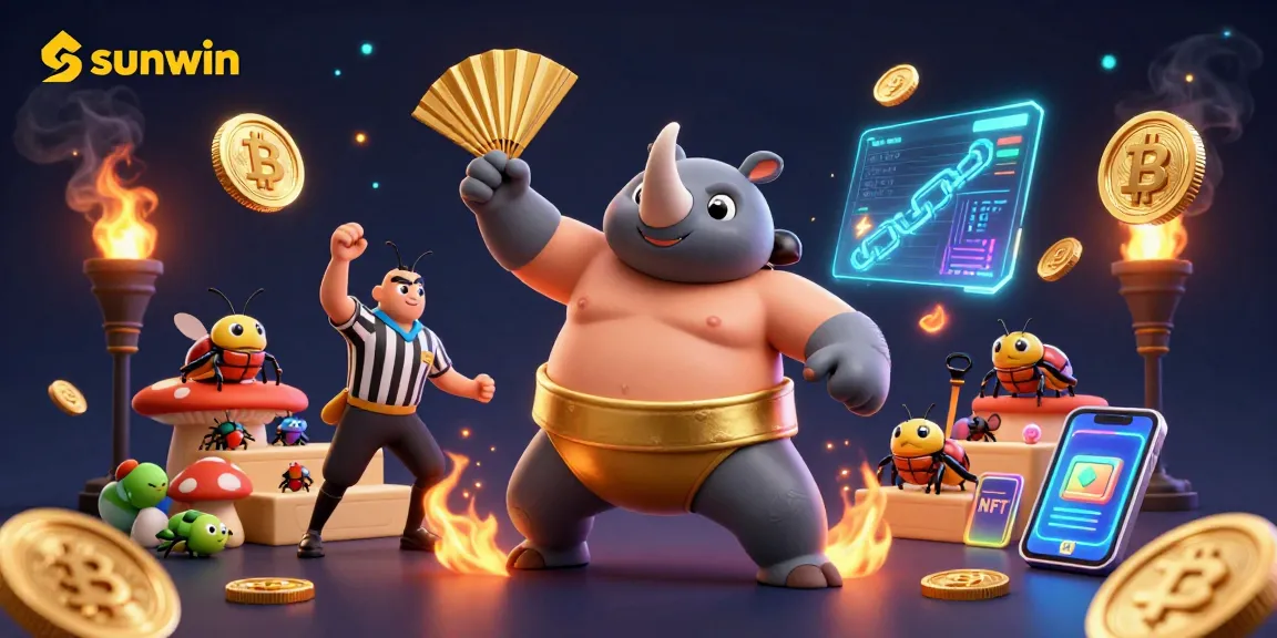 Experience thrilling gameplay with sunwin casino featuring a vibrant scene of animated beetles in action.