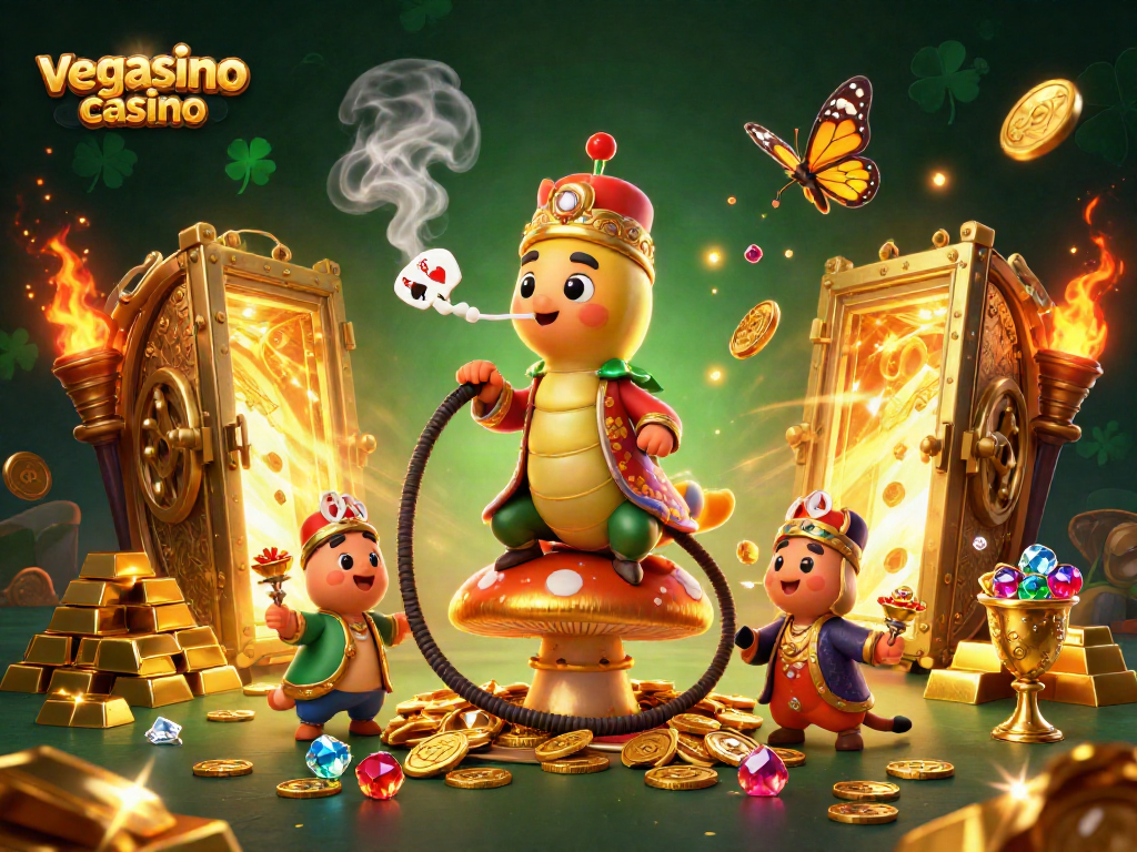 Experience the excitement of vegasino casino with engaging 3D illustration highlighting games and rich rewards.
