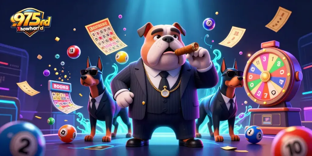 Engage with 975howard's vibrant casino scene filled with colorful lottery elements, enhancing your gaming experience.