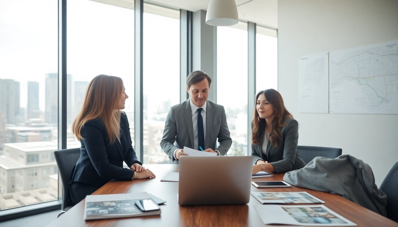 Immobilienmakler Frankfurt Ginnheim berät Kunden in modernem Büro mit professioneller Atmosphäre.