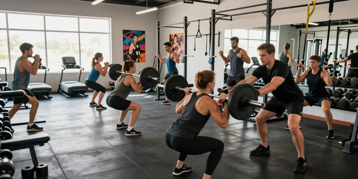 Anabolika und Steroide im Steroidshop: Sportler trainieren aktiv im modernen Fitnessstudio mit motivierender Atmosphäre.